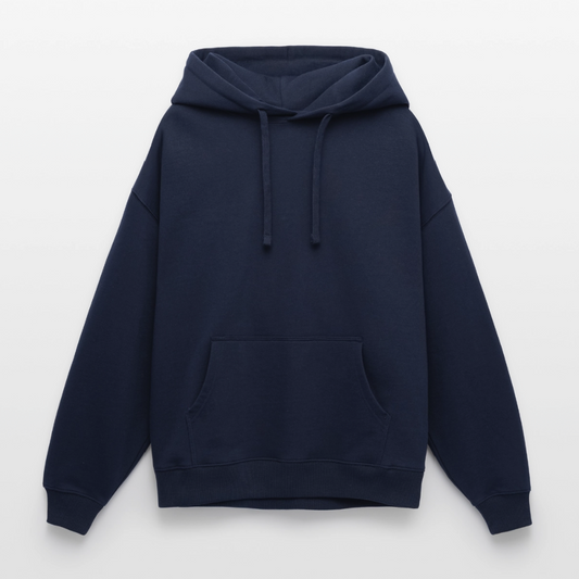 "Tomorrow/Today" Oversized Premium Hoodie Backprint - Navy