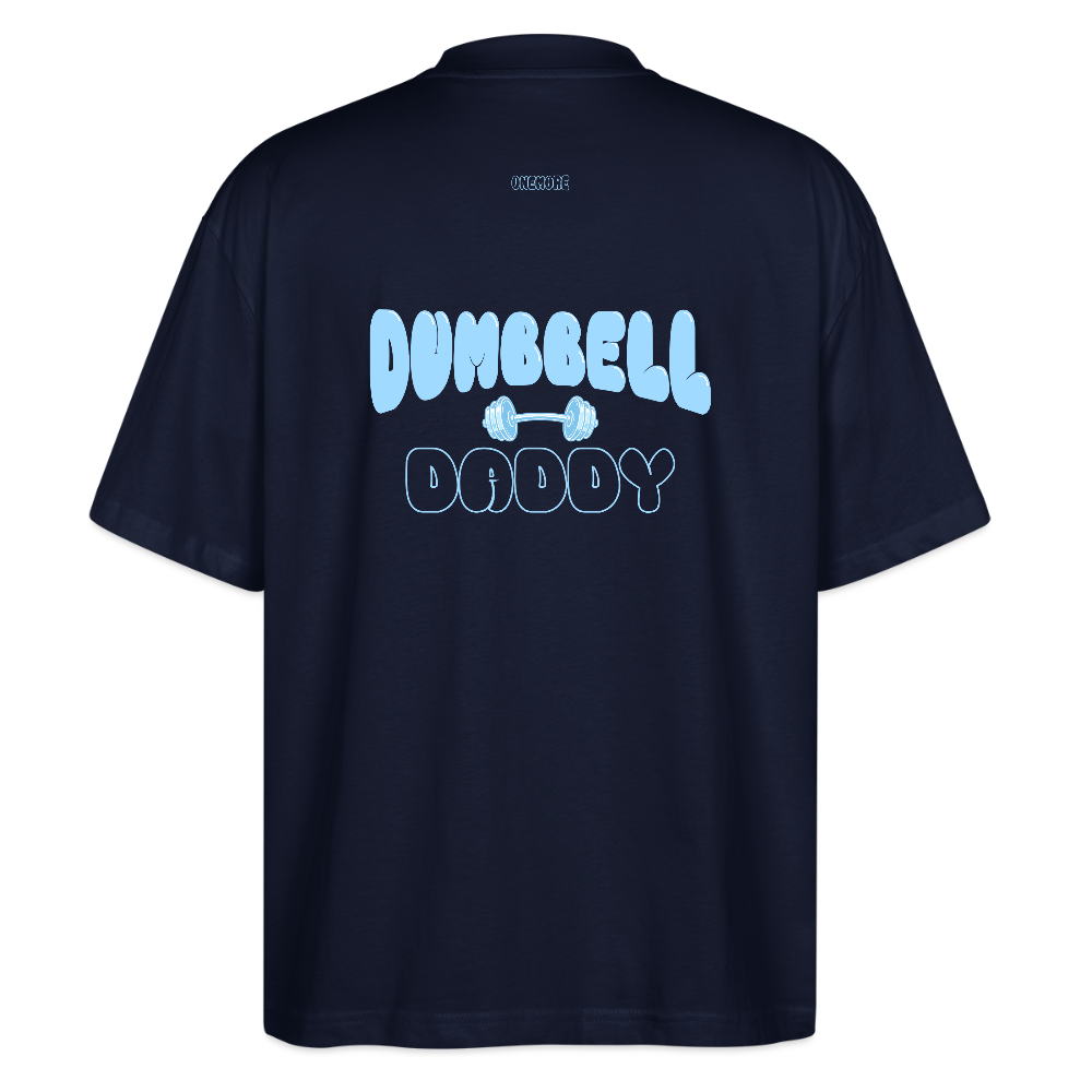 "Dumbbell Daddy" Oversized Premium Tee - Navy