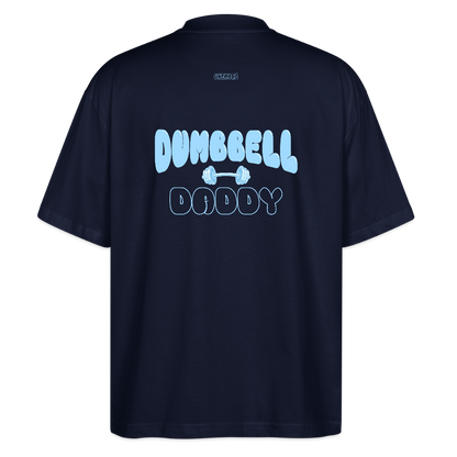 "Dumbbell Daddy" Oversized Premium Tee - Navy