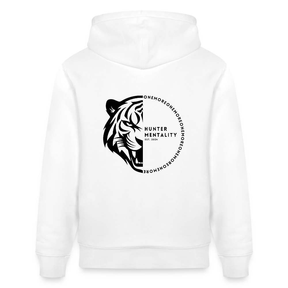 "Hunter Mentality" Premium Hoodie Backprint - Weiß