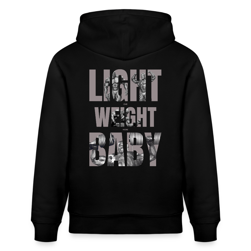 "Light Weight" Premium Hoodie Backprint - Schwarz