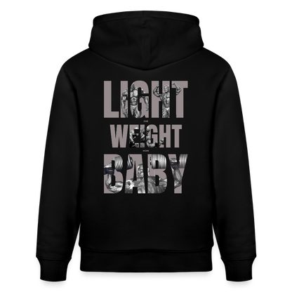 "Light Weight" Premium Hoodie Backprint - Schwarz