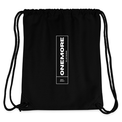 "ONEmore" Recycled Gym Bag Frontprint- Schwarz