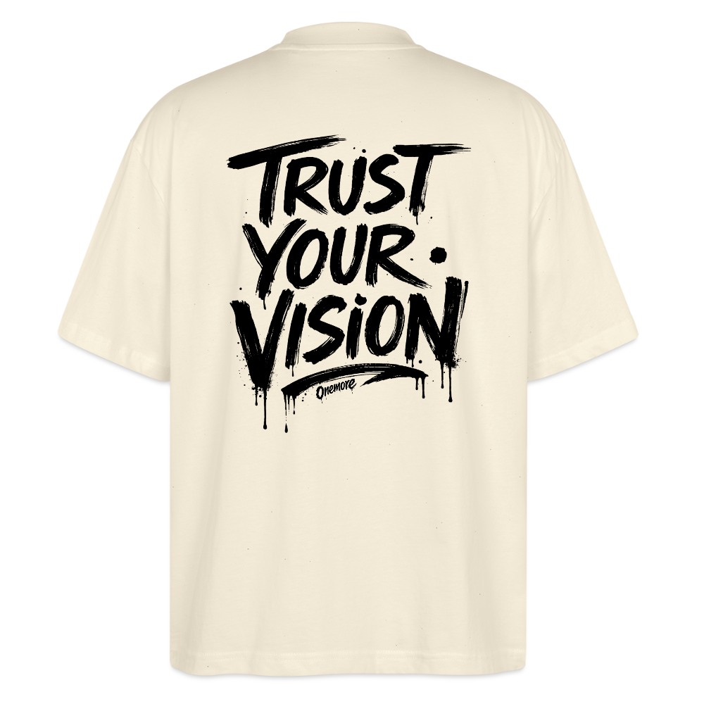 "Vision" Oversized Premium T-Shirt Backprint - Natur