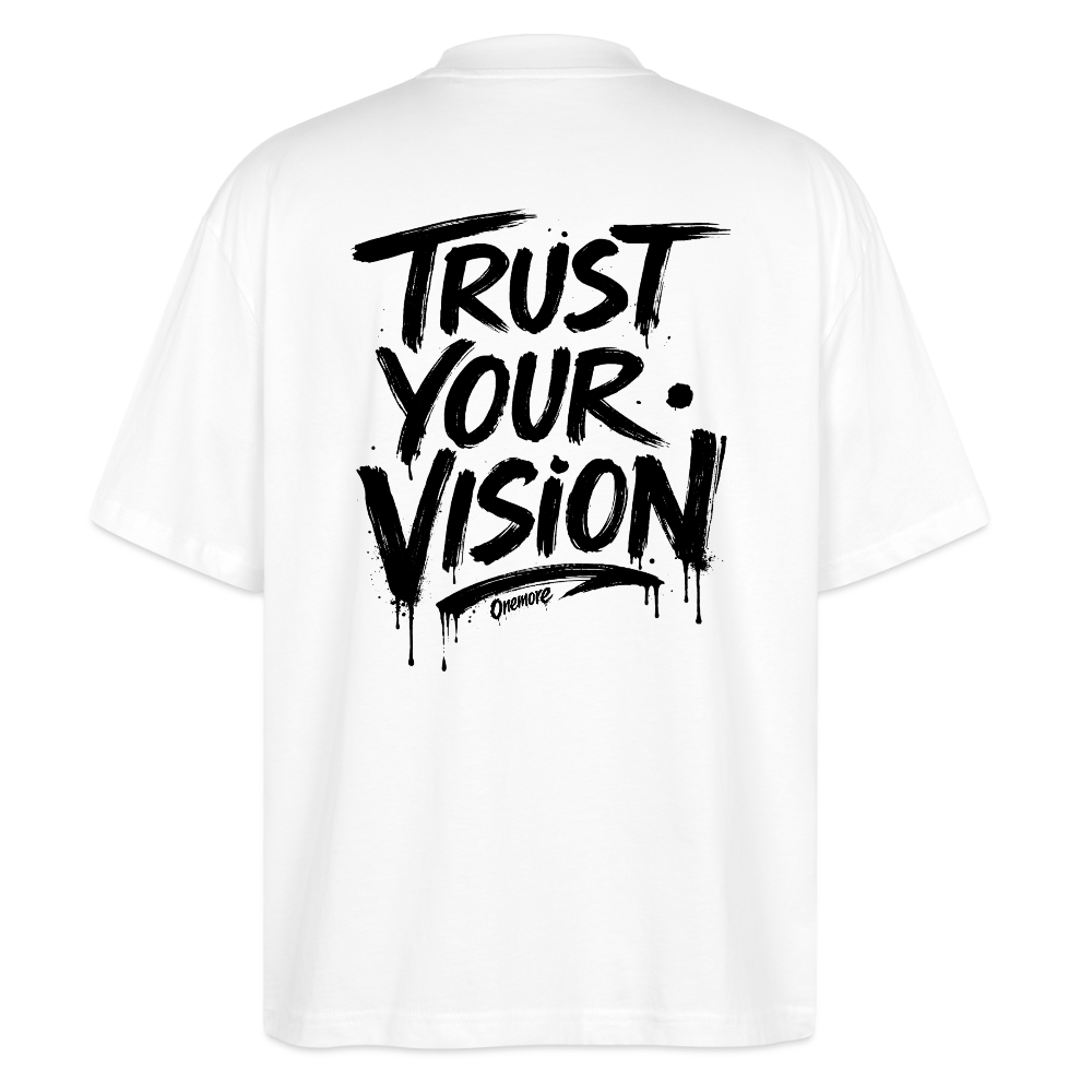 "Vision" Oversized Premium T-Shirt Backprint - Weiß