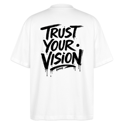 "Vision" Oversized Premium T-Shirt Backprint - Weiß