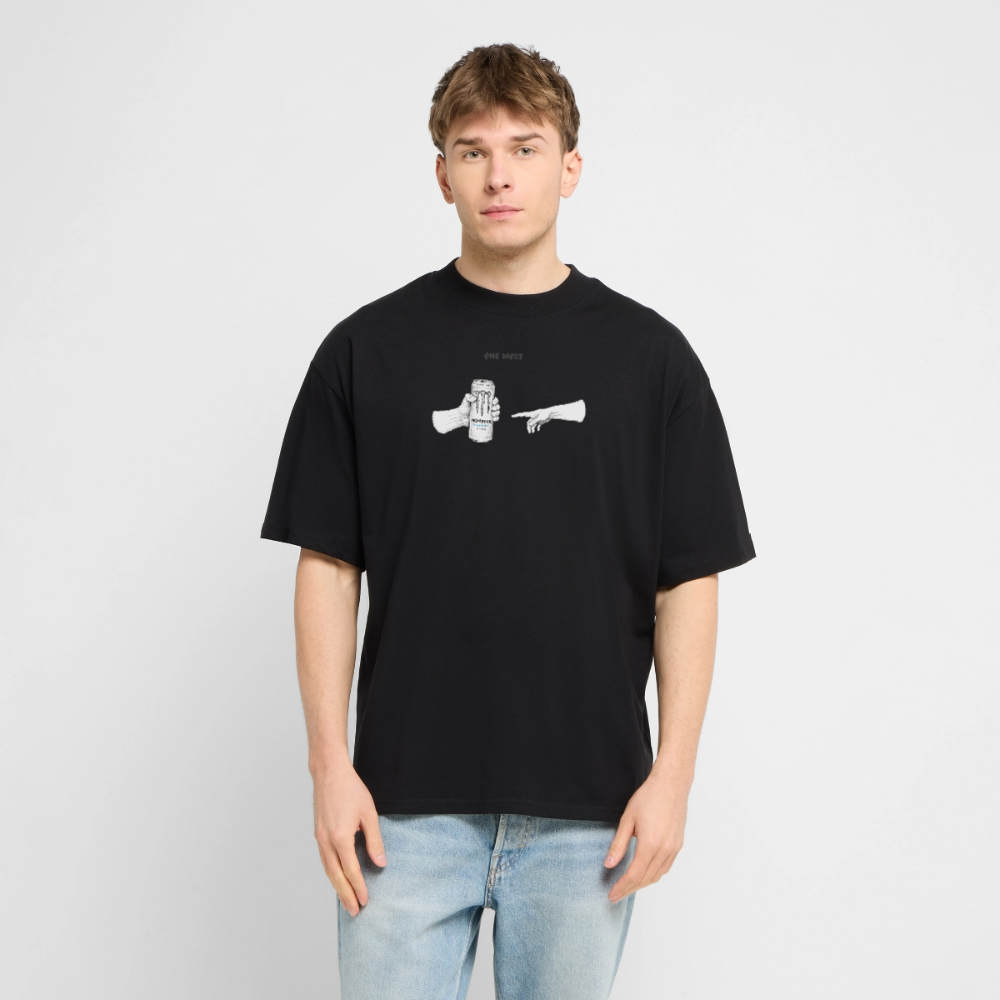 "White Monster" Oversized Premium T-Shirt Frontprint - Schwarz