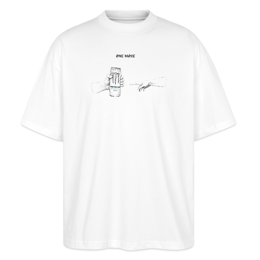 "White Monster" Oversized Premium T-Shirt Frontprint - Weiß